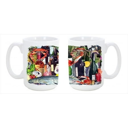 

Wine and Speckled Trout Dishwasher Safe Microwavable Ceramic Coffee Mug 15 oz.