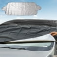 thumbnail image 4 of Car Windshield Sun Shade Snow Cover Universal Sun Visor Frost Protector Heat Reflector Foldable Car Window Cover with Suction Cups 59.06x39.38 Inches, 4 of 5