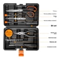thumbnail image 3 of 26-Piece General Household Hand Tool Kit with Orange Plastic Toolbox Storage Case - Essential DIY &amp; Repair Tools for Home, Garage, and Workshop - Compact &amp; Portable 9.4" x 5.9" x 2.4", 3 of 6