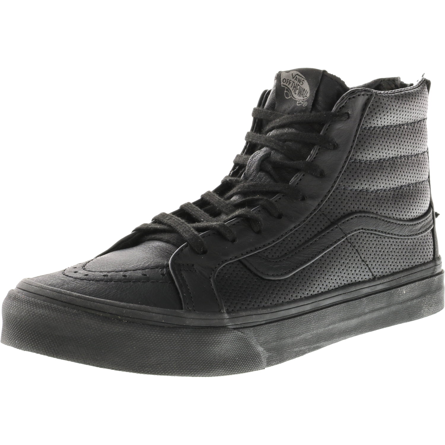Indkøbscenter udmelding Lejlighedsvis Vans Sk8-Hi Slim Zip Perforated Leather Black / High-Top Skateboarding Shoe  - 8M 6.5M - Walmart.com