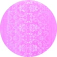 thumbnail image 1 of Ahgly Company Indoor Round Oriental Purple Industrial Area Rugs, 4' Round, 1 of 4