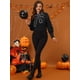 thumbnail image 2 of INSPIRE CHIC Blusa victoriana para mujer, estilo vintage, con lazo, farol, manga larga, con botones Negro S, 2 of 4