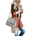 thumbnail image 2 of Womens Colorblock Long Sleeve Knit Lightweight Cardigan Sweaters, 2 of 2