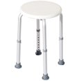 thumbnail image 1 of Height Adjustable Shower Stool - Ergonomic Shower Seat - Non-Slip Feet White, 1 of 5