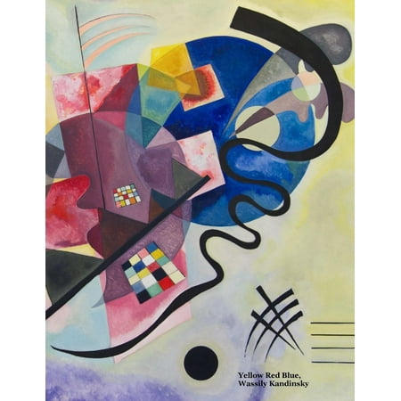 yellow red blue wassily kandinsky graph grid paper journal