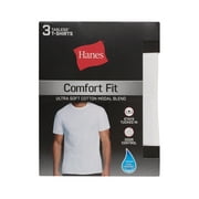 Hanes Undershirt T-Shirt, 3-Pack, Soft Modal-Cotton-Blend White Undershirts, Moisture-Wicking