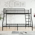 thumbnail image 6 of DreamBuck Bunk Beds Twin over Full Size, Metal Bunk Bed with Ladder and Full-Length Guardrails, Twin over Full Bunk Bed for Teens and Adults, Noise Free, Easy Assembly, Black, 6 of 8