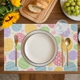 thumbnail image 4 of Easter Eggs Placemats Set of 4, Spring Colorful Pastoral Love Beige Placemats for Dining Table, Place Mats for Kitchen Tabletop, Waterproof Wipeable Dining Table Mats Set, 4 of 9