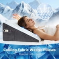 thumbnail image 3 of Cooling Wedge Pillow for Sleeping - 12 Inch Bed Wedge Pillows for Acid Reflux Relief, After Surgery, Snoring Aid - Bed Wedge Pillow for Headboard - Elevated Triangle Pillow for Back, Leg Support, 3 of 4