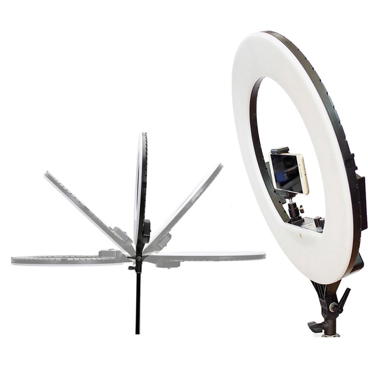 VidPro Vidpro RL-18 LED 18-Inch Ring Light Kit with Stand and Case - 55W Dimmable 3200-5600K Variable Color Control Ring Light Set Compatible with Most Cameras and Smartphones