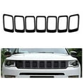 thumbnail image 5 of 7pcs Car Front Grille Cover Grill Ring Inserts Frame Trims Kit For 2017 2018 2019 2020 Compass (mat, 5 of 5