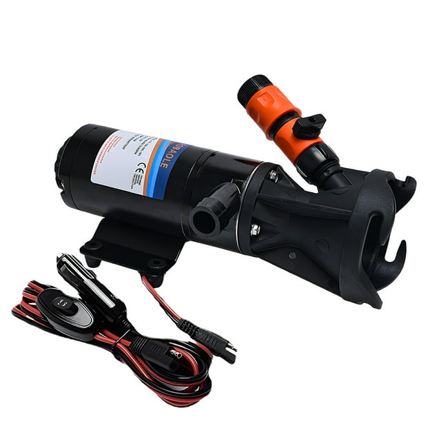 Zootealy 24V DC Orange RV Sewage Pump with 3-Inch Crushed Inlet, Double Four-Blade Design, 45L/min Flow Rate, Suitable for Kitchen Toilet, Environmental Temperature ≤65°C