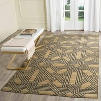 SAFAVIEH Kilim Rumen Geometric Wool Area Rug, Olive/Grey, 5' x 8'