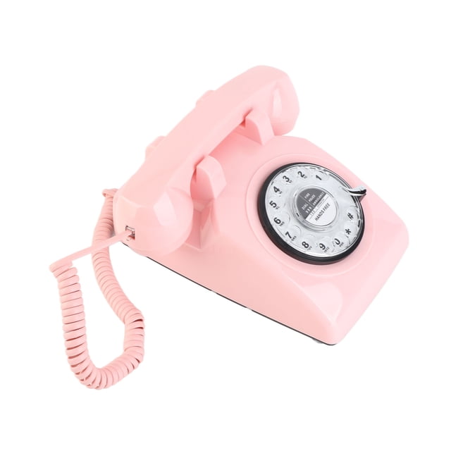 Teléfono de la Casa Antiguo, Soporte Rosa Redial Retro Retro Retro Retro Decoración Con Función de Altavoz para la Oficina