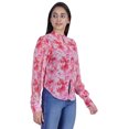 thumbnail image 3 of Moomaya Full Sleeve Sheer Top For Women Formal Shirt Printed Tunic, 3 of 9