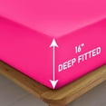 thumbnail image 2 of IR Imperial Rooms Fitted Sheet Deep Pocket Extra Soft Brushed Microfiber 1800 Series Pink King, 2 of 7