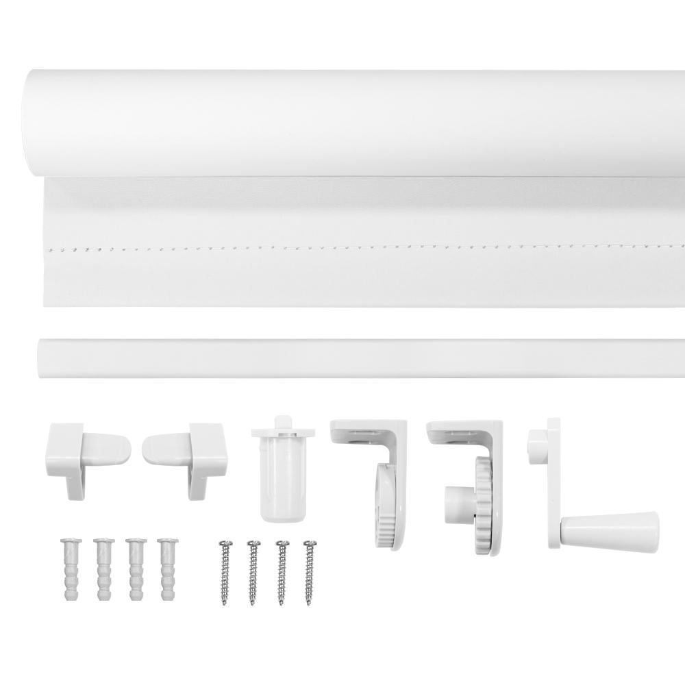 Lumi Blackout Cordless Slow Release Fabric Roller Shade 33" x72", White