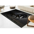thumbnail image 3 of Black Rug, Bath Rugs, Animal Rug, Easy to Clean Rugs, Pattern Rug, Farmhouse Rugs, Black Horse Rug, Dining Room Rug, Housewarming Gift Rug, 1.7'x2.3' - 50x70 cm, 3 of 8