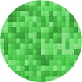 thumbnail image 1 of Ahgly Company Machine Washable Indoor Round Transitional Lime Green Area Rugs, 6' Round, 1 of 7