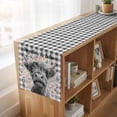 thumbnail image 6 of Table Runners 90 Inches Long Dress Scarves, Black Cow Floral Farmhouse Coffee/Dining/Kitchen Table Runner for Living Room, Black Buffalo Plaid Farmhouse Animals 13x90 Inch, 6 of 9
