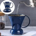 thumbnail image 3 of Vierta sobre El Gotero de Papel Cafetera de de , Azul S BLESIY Taza de café con gotero, 3 of 8
