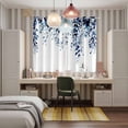 thumbnail image 6 of Curtains 84 Inches Long 2 Panels, Blue Eucalyptus Leaves Grommets Window Treatment Curtain, Weeping Botanical Watercolor Thermal Curtains Drapes for Living Room/Bathroom, 6 of 9