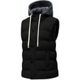 thumbnail image 4 of KVE Men's Warm Winter Hooded Vest Padded Puffer Vest Black, Large, 4 of 9