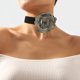 thumbnail image 1 of Pulsera de collar geométrica de moda elegante y romántica con flocado de rosas, 1 of 6