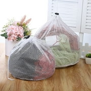 Extra Large Laundry Bags with Drawstring , Heavy Duty Mesh Laundry Bag for Travel, College Dorm, Apartment, Family, 2 Pack, White, Coarse Net, 24" x 36"