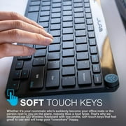 JLab GO Wireless Keyboard for Windows | Mac | iOS | Android | Chrome, 2.4 GHz Wireless, Bluetooth 5.0,Connect up to 3 Devices, Multi-Media knob, Designed for PCs, Laptops, Tablets and Smart Phones