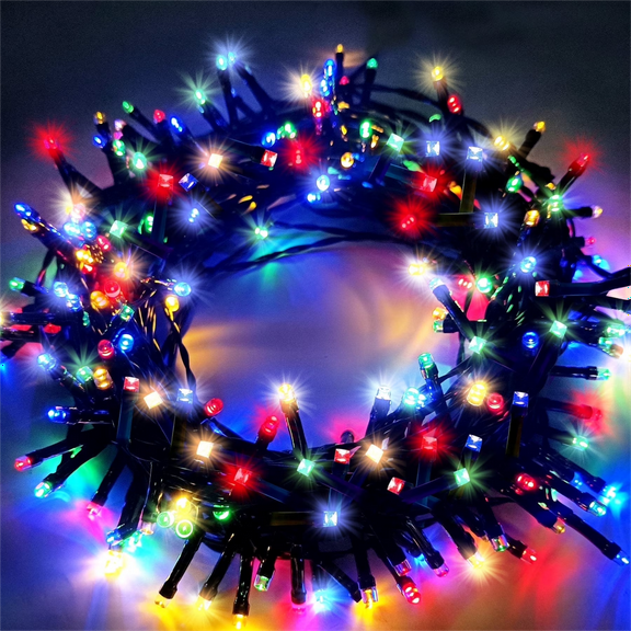 Scidweet Christmas String Lights, 108 ft 300 Twinkle String Lights for Xmas Christmas Tree Indoor Outdoor Home Decorations, Multicolor
