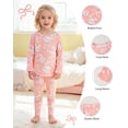 thumbnail image 6 of 6 Months Baby Girls Clothes 12 Months Girls 3 Pack Fall Winter Outfits Infant Girl Long Sleeve Top Pants 6PCS Clothing Set Pink, 6 of 6