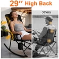 thumbnail image 4 of SUNSPIRE 2-Pack Folding Rocking Camping Chairs, Oversized Outdoor Rocker with High Back, Hard Armrests, Carry Bag, 400 lb Capacity Black Gray, 4 of 8