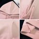 thumbnail image 4 of Sudadera con capucha cálida para mujer, con estampado de huellas, vellones MABOTO Rosa/Pequeña, 4 of 6