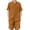 Light Brown, variant on Boy's 2 Piece Beach Outfit Short Sleeve Textured Button Down Shirt and Short Sets Summer Vacation Wear