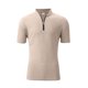 thumbnail image 2 of Camisas de Manga Corta de los Hombres Casual Color Sólido Stand Up Collar Cremallera Deportes Top, Manga Corta Tops de Verano para el Ejercicio, 2 of 6