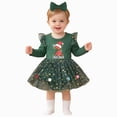 thumbnail image 3 of Gerichy Kid Toddler Girl Christmas Outfit Romper Dress/Tutu Dresses Baby Girls Matching Outfits 0-18 Months, 3 of 7