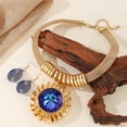 thumbnail image 2 of Vintage Boho Sunflower Crystal Necklace Earrings Set Jewelry for Holiday Parties Wedding Dresses All Seasons Fashion Costume Accessory, 2 of 3