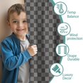 thumbnail image 3 of Blackout Kids Curtains,Gray and Black Checkerboard Pattern Childrens Insulated Curtains Set Of 2,Bedroom Essentials,Toddler Room Decor 52"x63", 3 of 5