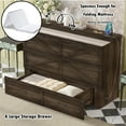 thumbnail image 3 of Bellemave Queen Size Farmhouse Murphy Bed Frame with Charging Station and Storage Drawer Foldable Cabinet Platform Bed for Guest Room or Home Office (Queen Size, Rustic Gray), 3 of 11