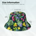 thumbnail image 6 of Naloa Watercolor Cactuses Reflective Double-Sided Bucket Hat, Sun Hat, Soft and Breathable for Gardening, Beaching, Camping, Hiking, Fishing, 6 of 9
