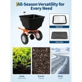 thumbnail image 6 of Memoryfield Tow Behind Broadcast Spreader, 130 lb Capacity Lawn & Garden Fertilizer Spreader, Pull Behind Seeder for Seed, Salt & Ice Melt, Black & Orange, 6 of 8