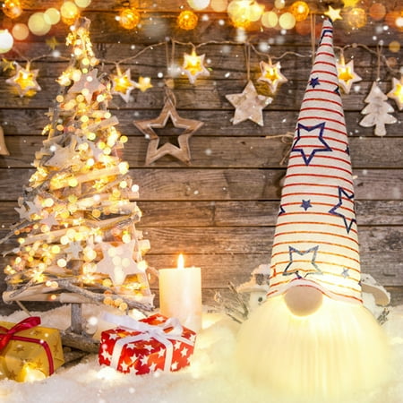 

wendunide home decor Christmas Glowing Old Man Rudolph Doll Fabric Birthday Gift For Family Christmas Holiday Decoration A