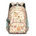 thumbnail image 2 of Corgi Dog and Flower Florals Backpack for School,Cute School Bag,Schoolbag with Adjustable Shoulder Straps & Padded Back,16.9 Inch, 2 of 5
