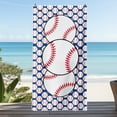 thumbnail image 4 of Yhmxh Quick Dry Beach Towels, 27.5x55 Inch Sports Style High Absorbent Microfiber Pool Towels with Baseball Pattern, Sand Free Sturdy Beach Towel for Beach, Gym, Yoga, Hiking, Camping, 4 of 5