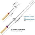 thumbnail image 2 of 8 Pack Barbecue Forks, Marshmallow Roasting Sticks Extendable Stainless Steel Hot Dog Fork With Wooden Handle, 2 of 5