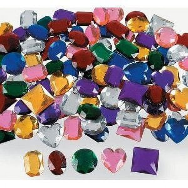 Fun Express - Jumbo Adhesive Jewels - Craft Supplies - Bulk Craft Accessories - Jewels - 100 Pieces