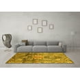 thumbnail image 3 of Ahgly Company Indoor Square Abstract Yellow Modern Area Rugs, 8' Square, 3 of 4