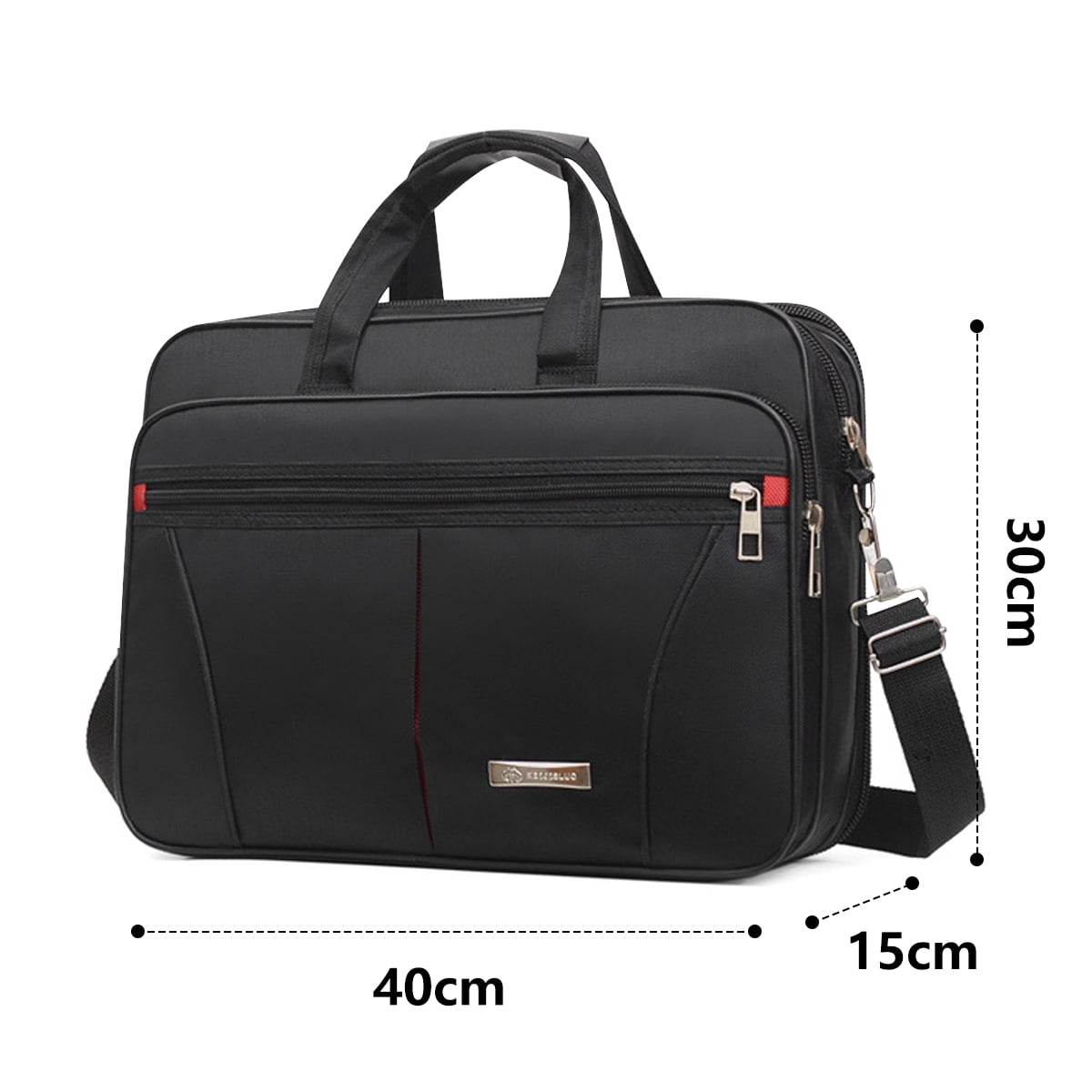 Queentrade Laptop Bag Premium Laptop Briefcase Fits up to 15.6 inch Laptop Water-Repellent Shoulder Messenger Bag Computer Bag for Travel/Business/Men/Women-Black