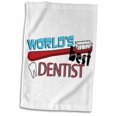 3dRose Worlds Best Dentist - Towel, 15 by 22-inch (Best Towel Brands In The World)